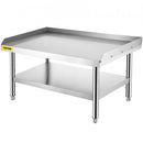 Stainless Steel Equipment Grill Stand, 122 x 76 x 61cm Stainless Table, Grill Stand Table with Adjustable Storage Undershelf, Equipment Stand Grill Table for Hotel, Home, Restaurant Kitchen