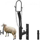 Livestock Trimming Stand, Goat & Sheep Stand 9.37-12.8 inch Adjustable Height 0-5.4 inch Width, Metal Goat Milking and Shearing Stand Attachment Nose Loop Headpiece, Black