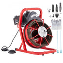 Drain Cleaner Machine Drain Auger 50FT x 1/2 Inch Manual Feed & 4 Cutters