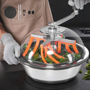 Bud Leaf Bowl Trimmer, 335 mm Manual Bud Trimmer, with Sharp Stainless Steel Blades, Visual Cutting, Wet & Dry Hydroponic Cutting Machine, Twisted Spin Cut for Plants Leaves Buds Flowers
