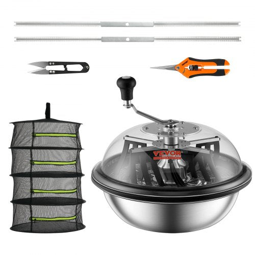 Leaf Bowl Trimmer 16'' Manual Bud Trimmer with Stainless-Steel Blades