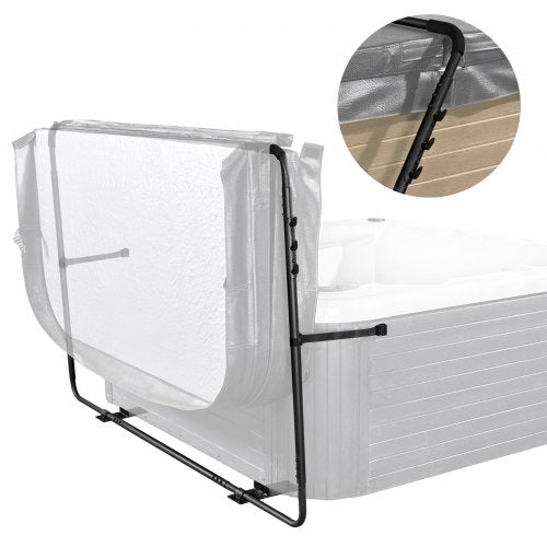 Hot Tub Cover Lift, Spa Cover Lift, Height 80cm - 105cm Width 135cm - 235cm Adjustable, Installed at the Bottom on One Side, Suitable for Various Sizes of Rectangular Bathtubs, Hot Tubs, Spa