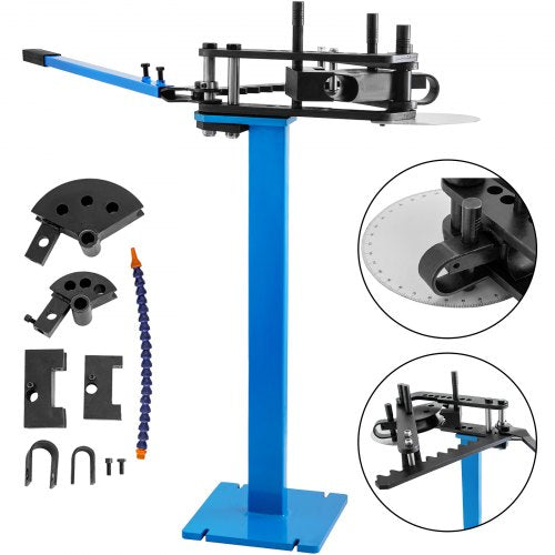Tube & Pipe Bender Mandrel Rotary Draw Bending w/ 120° Dies 1" 1-1/2" 2"