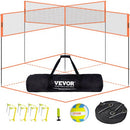 4-Way Volleyball Net Adjustable Volleyball Game Set with Ball Carry Bag