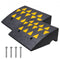 Rubber Curb Ramp 2 Pack, 15.2 cm Rise Height Heavy-Duty 15 tons Load Capacity Threshold Ramps, Driveway Ramps with Stable Grid Structure for Cars, Wheelchairs, Bikes, Motorcycles
