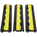 3 PCs Cable Protector Ramp 2 Channel 5443 kg Load Wire Cable Cover Ramp