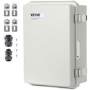 Outdoor Electrical Junction Box, 300 x 200 x 180 mm, ABS Plastic Electrical Enclosure Box with Hinged Cover Stainless Steel Latch, IP67 Dustproof Waterproof for Outdoor Electrical Projects