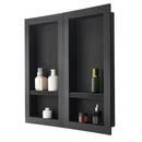 Shower Niche 40.6 x 81.3 + 40.6 x 81.3 cm Recessed Wall Shelf Bathroom