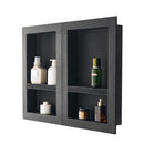Shower Niche 40.6 x 61+40.6 x 61 cm Recessed Wall Organizer Bathroom