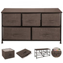 Fabric 5 Drawer Storage Tower Organizer Coffee Durable Simplicity Design Fabric