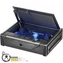 Gun Safe for Pistols Biometric Gun Safe with 3 Access Ways for 2 Pistols