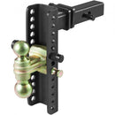 Adjustable Trailer Hitch, 25.4 cm Drop & 21.59 cm Rise Hitch Ball Mount with 5.08 cm Receiver, Solid Tube, 6350 kgs GTW, 5.08 cm & 5.08-0.79 cm 45