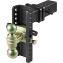 Adjustable Trailer Hitch, 203.2 mm Drop & 165.1 mm Rise Hitch Ball Mount with 63.5 mm Receiver, Solid Tube, 6577 kg GTW, 50.8 mm & 58.7 mm 45