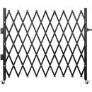 Single Folding Security Gate, 85" H x 95" W Folding Door Gate, Steel Accordion Security Gate, Flexible Expanding Security Gate, 360° Rolling Barricade Gate, Scissor Gate/Door with Padlock