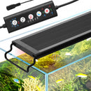 Aquarium Light, 14W Full Spectrum Fish Tank Light with 24/7 Natural Mode, Adjustable Timer & 5-Level Brightness, with Aluminum Alloy Shell Extendable Brackets for 12"-18" Freshwater Planted Tank