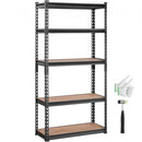 Storage Shelving Unit, 5-Tier Adjustable, 907 kg Capacity, Heavy Duty Garage Shelves Metal Organizer Utility Rack, Black, 75L x 30W x 152H cm for Kitchen Pantry Basement Bathroom Laundry Closet