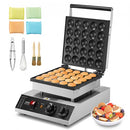 Mini Dutch Pancake Maker, 25PCS 43mm Diameter Dorayaki Baker Machine, 1700W Commercial Electric Poffertjes Grill, Non-stick Stainless Steel, Temp & Time Control, for Home Kitchen Restaurant