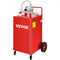 Fuel Caddy, 132L, Gas Storage Tank on 4 Wheels, with Manuel Transfer Pump, Gasoline Diesel Fuel Container for Cars, Lawn Mowers, ATVs, Boats, More, Red