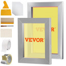 Screen Printing Kit, 2 Pieces Aluminum Silk Screen Printing Frames20.3 x 25.4/25.4 x 35.6cm 110 Count Mesh, 2 Tapes and Screen Printing Squeegees and Transparency Films for T-shirts DIY