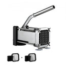 French Fry Cutter, Potato Slicer with 1/2-Inch and 3/8-Inch Stainless Steel Blades, Manual Potato Cutter Chopper with Suction Cups, Great for Potato, French Fries, Cucumber, Vegetables, Carrot