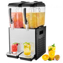 Commercial Beverage Dispenser, 2 Tanks 12 L Per Tank Juice Dispenser, 286W Stainless Steel Ice Tea Drink Machine with 7℃-12℃ Cooling Temperature, for Cold Drink Restaurant Bar Party