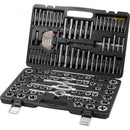 Tap and Die Set, 116-Piece Include Metric and SAE Size, Bearing Steel Taps and Dies, Essential Threading Tool for Cutting External Internal Threads, with Complete Accessories and Storage Case