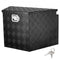 Trailer Tongue Box, Aluminum Alloy Diamond Plate Tongue Box Tool Chest, Heavy Duty Trailer Box Storage with Lock and Keys, for Pickup Truck, RV, Trailer, 737 x 410 x 460 mm/29x16.5x18inch