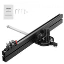 Precision Miter Gauge, Standard Slot 3/4'' x 3/8'', Aluminum Alloy Table Saw Miter Gauge with 24 in Grating 15 Angle Stops Adjustable Spring Loaded Plunger and Removable Disc, for Woodworking