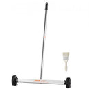 Magnetic Sweeper with Wheels, 17inch Mini Magnetic Sweeper, 10 lbs Capacity, Adjustable Handle, Lightweight Magnetic Pickup Sweeper to Pick Up Nails and Screws, Easy Cleanup of Workshop Garage