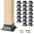101.6x101.6mm Post Base 20Pcs, Internal 91x91mm Heavy Duty Powder-Coated Steel Post Bracket Fit for Standard Wood Post Anchor, Decking Post Base for Deck Porch Handrail Railing Support