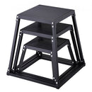 Plyometric Jump Boxes, 12/18/24 Inch Plyo Box, Platform and Jumping Agility Box, Anti-Slip Fitness Exercise Step Up Box Set for Home Gym Training, Conditioning Strength Training, Black