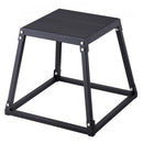 Plyometric Jump Box, 18 Inch Plyo Box, Steel Plyometric Platform and Jumping Agility Box, Anti-Slip Fitness Exercise Step Up Box for Home Gym Training, Conditioning Strength Training, Black