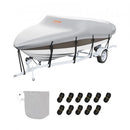 Boat Cover 600D Waterproof 16-18.5 ft Boat Cover V-Hull Tri-Hull Runabout