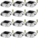 Driveway Lights, Solar Driveway Lights 12-Pack, Dock Lights with Switch in White