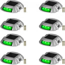 8-Pack Solar Driveway Light LED Road Markers Green for Garden Pathway