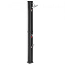 Outdoor Solar Heated Shower, 35L Poolside Shower Kit with Shower Head and Foot Shower Tap, Double Buckle Fast Assembly W/ Pre-Drilled Holes for Outdoor Backyard Poolside Beach Spa