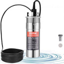 Solar Water Pump, DC 120W Submersible Deep Well Pump, Max Flow 3.2 GPM, Max Head 70 m, Max Submersion Depth 30 m, Solar Powered Water Pump for Well, Farm Ranch Irrigation, Livestock Drinking