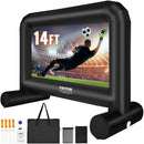 Inflatable Movie Screen, 14 FT Inflatable Projector Screen for Outside with Blower and Carrying Bag, Front/Rear Projection, Oxford Fabric Blow Up Screen for Outdoor Parties Backyard Movie Night