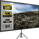 90" Tripod Projector Screen with Stand 4K HD 16:9 Home Cinema Portable