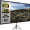 90" Tripod Projector Screen with Stand 4K HD 16:9 Home Cinema Portable