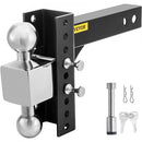 Adjustable Trailer Hitch, 6" Rise & Drop Hitch Ball Mount 2" Receiver  22,000 LBS Rating, 2 and 2-5/16 Inch Stainless Steel Balls w/ Key Lock, for Automotive Trucks Trailers Towing
