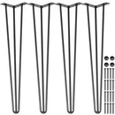 Hairpin Table Legs 24 inch, Set of 4 DIY Desk Table Legs 3 Rods Heavy Duty