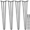 Hairpin Table Legs 24 inch, Set of 4 DIY Desk Table Legs 3 Rods Heavy Duty