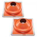 2 Pcs Roof Pipe Flashing Boot, Fits Pipe OD 170 to 355 mm, Flexible Silicone Roofing Jack Pipe Flashing, High Temp -74℃ to 225℃, Square Metal Base, for Chimney, Wood Stove & Outdoor Vent Pipes