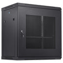 12U Wall Mount Network Server Cabinet, 15.5'' Deep, Server Rack Cabinet Enclosure, 200 lbs Max. Ground-mounted Load Capacity, with Locking Door Side Panels, for IT Equipment, A/V Devices