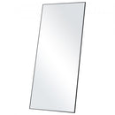 Full Length Mirror, 1800x785 mm, Extra Large Standing Hanging or Leaning Rectangle Floor Mirror with Tempered Glass Aluminum Alloy Frame, Full Body Dressing Mirror for Living Room Bedroom, Black