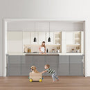 Retractable Baby Gate, 870 mm Tall, Extends up to 2800 mm Wide, Retractable Gate for Kids or Pets, Mesh Material, Easy to Install for Indoor Stairs, Doorways, Hallways, Playrooms, Gray