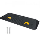 Upgraded Rubber Threshold Ramp, 3.8 cm Rise Wheelchair Ramp Doorway, Natural Curb Ramp Rated 15 tons Load Capacity, Non-Slip Textured Surface Rubber Curb Ramp for Wheelchair and Scooter
