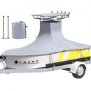 T-Top Boat Cover 20-22 ft Long Center Console Boat Cover 600D Polyester