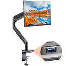 Single Monitor Mount, Supports 13"-35"?330-889 mm?Screen, Fully Adjustable Gas Spring Monitor Arm, Holds up to 12 kg, Computer Monitor Stand Holder with C-Clamp/Grommet Mounting Base, VESA Mount Bracket